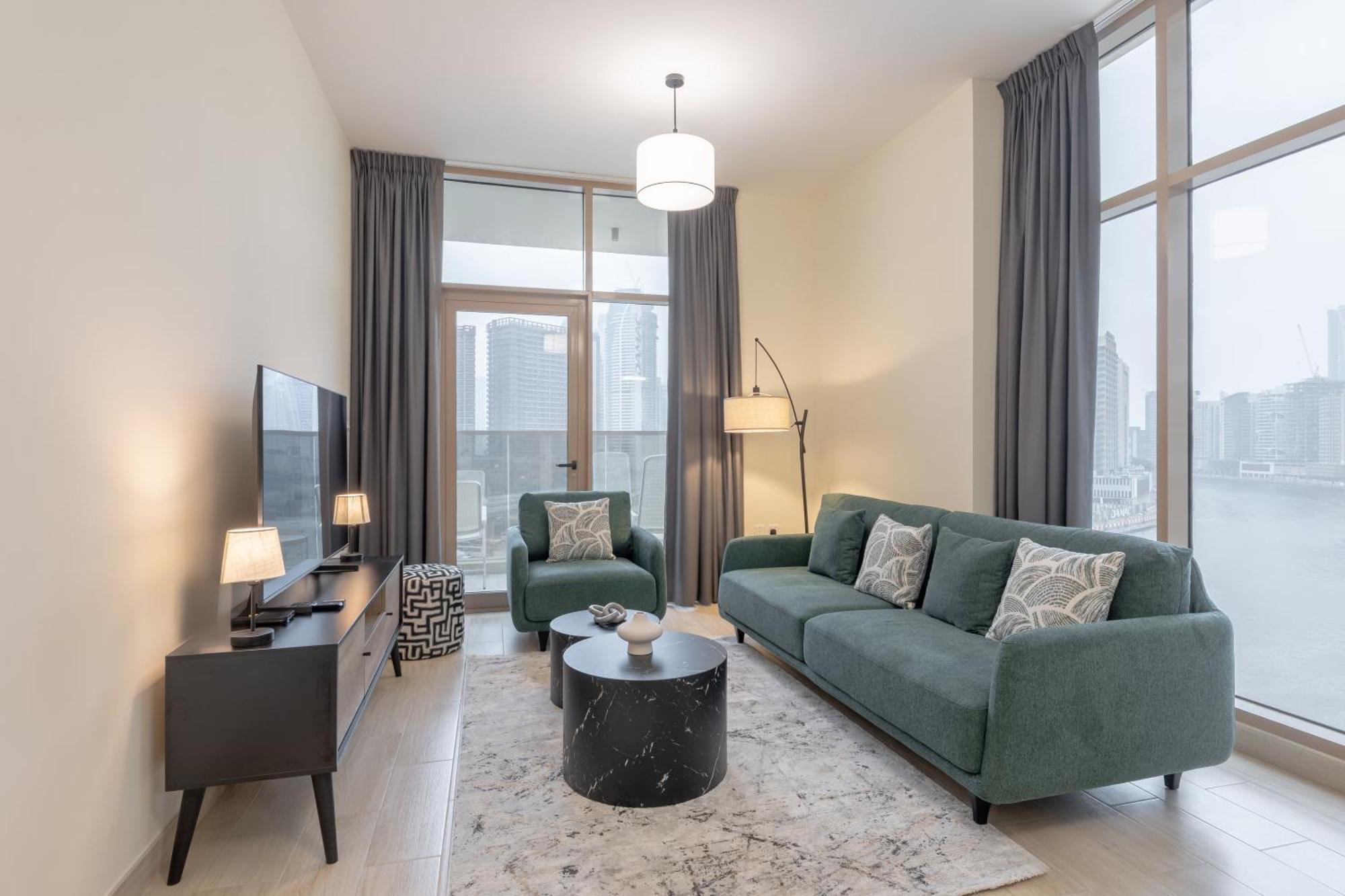 Canal View, Partial Burj Khalifa View, Brand New *